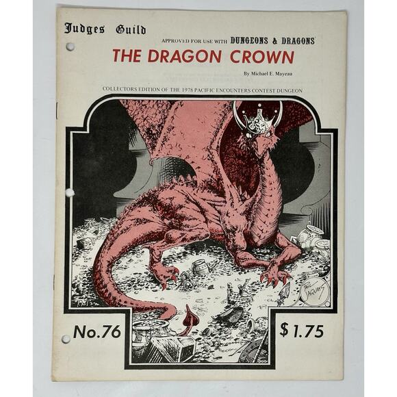 The Dragon Crown Judges Guild No. 76 1979 Dungeons & Dragons D&D - Picture 1 of 11